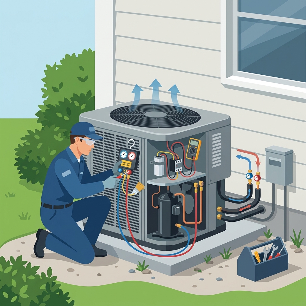 Educational diagram of HVAC AC tune up