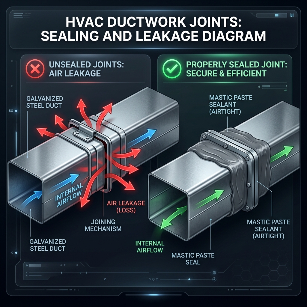 HVAC Ductwork mastic sealing demonstration